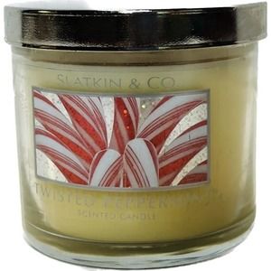 Slatkin & Co Bath and Body Works Twisted Peppermint Single Wick Candle 4oz